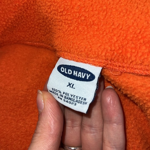 VINTAGE Y2K Bright Orange Old Navy Fleece - Picture 6 of 6